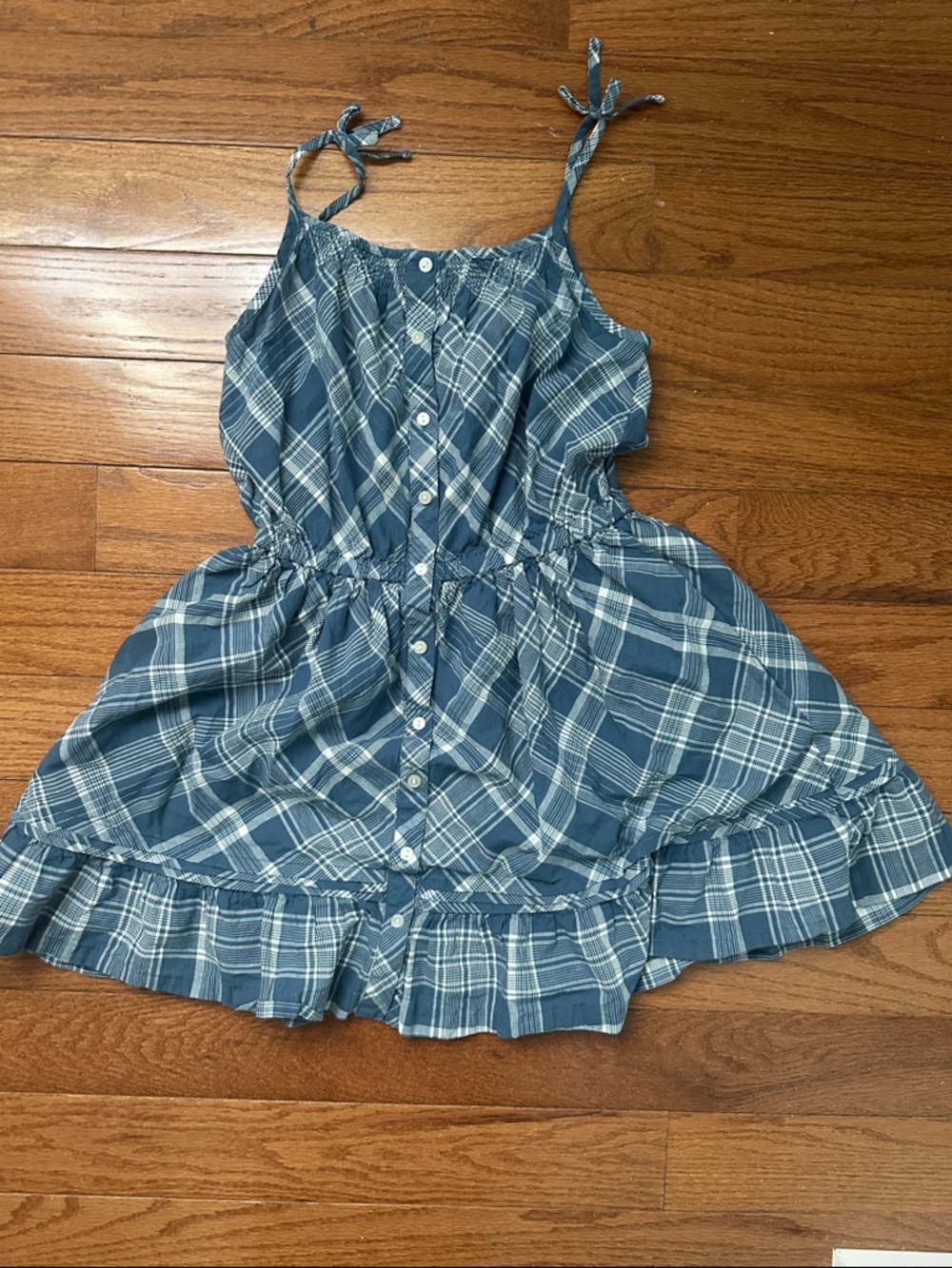 Polo by Ralph Lauren Blue Plaid Button-Front Sundress